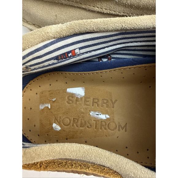 Sperry Top-Sider Nordstrom Boat Shoes Mens 9 Tan Brown Suede Lace Up Loafer EUC main image 9